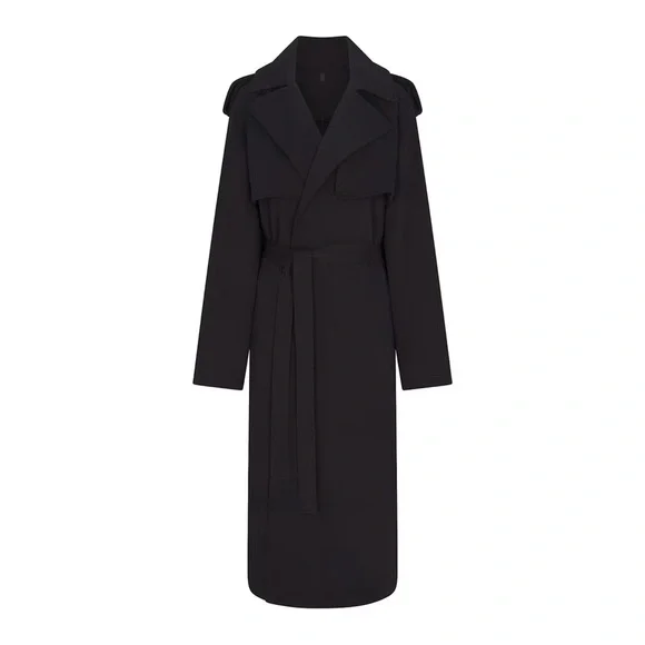 NWT Skims Boyfriend Fleece Trench Coat size Medium - Picture 5 of 8